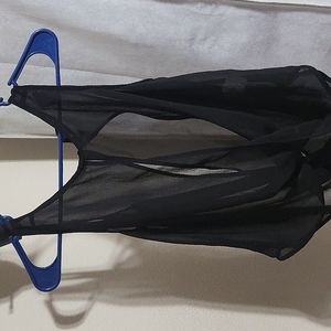 Beautiful,  see through bebe tank. Black, xxs